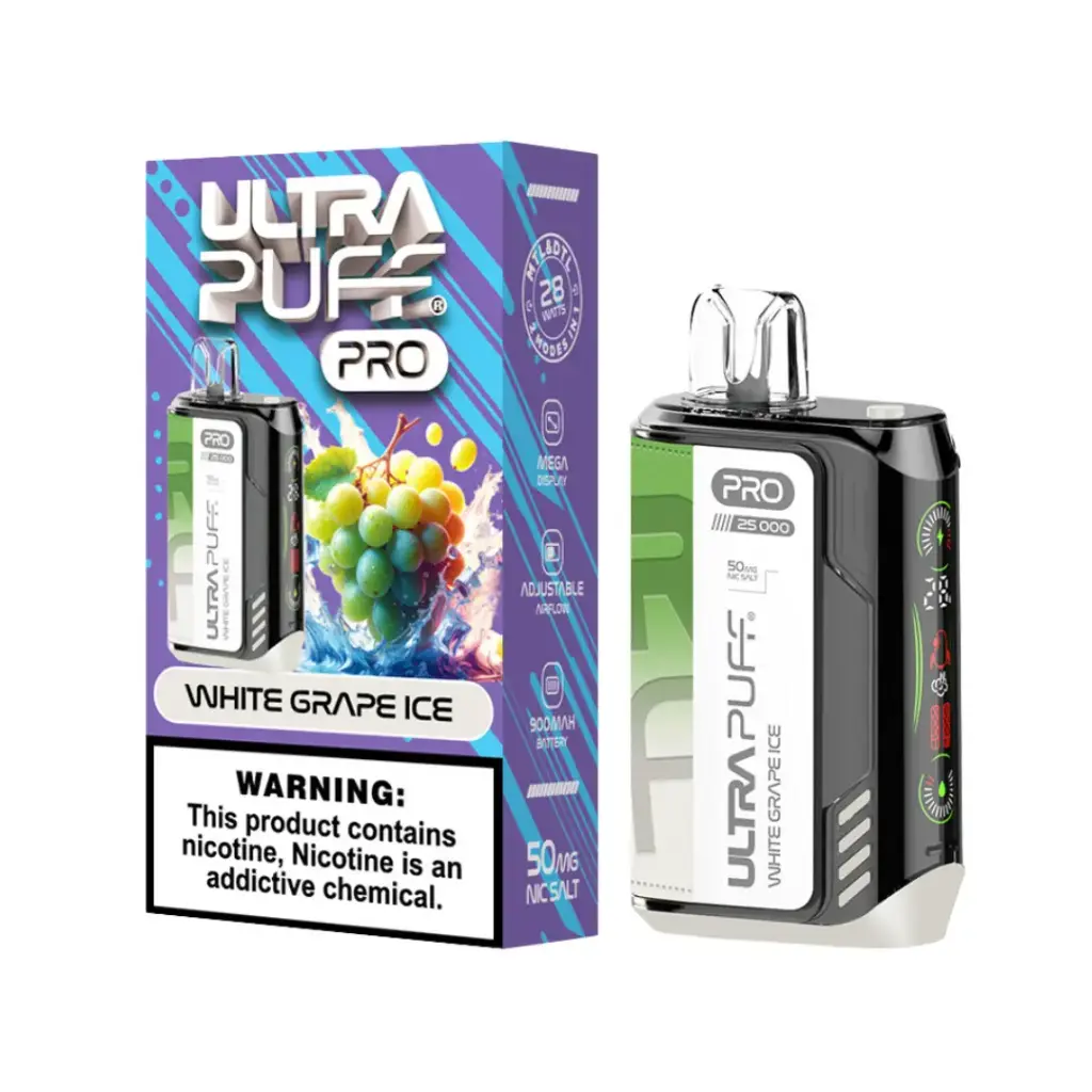 White Grape Ice - ULTRA PUFF PRO 25k Puff Disposable 5% 